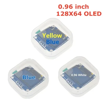 0,96-дюймовый OLED IIC последовательный белый дисплей Модуль 128X64 I2C SSD1306 12864 Плата ЖК-экрана GND VCC SCL SDA 0,96 дюйма для Arduino Black