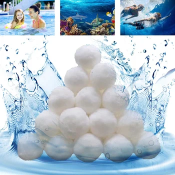  1,5 фунта Фильтрующие шарики для бассейна, фильтрующий материал для бассейна Волокнистый шарик для ванн бассейна Легко установить Легко использовать