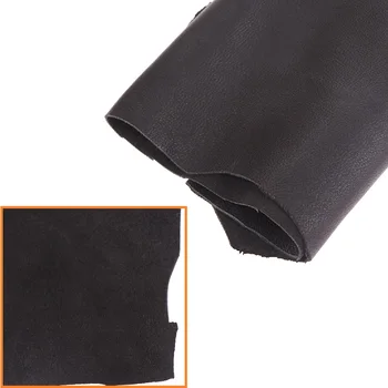 1 шт. Черный цельный лист кожаной ткани Настоящий кусок козьей шкуры Шитье Кожаный материал толщина 0,6 мм
