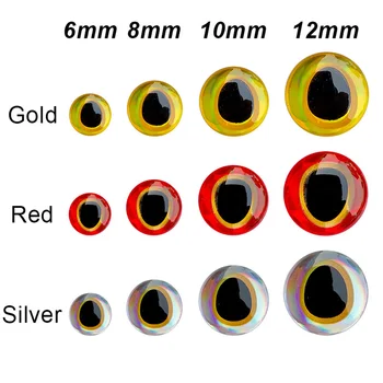  10 мм Рыбацкие глаза приманки 12 мм 3D-голографические глаза Рыбалка для приманки для прививки мухи Высококачественные детали Практично Полезно