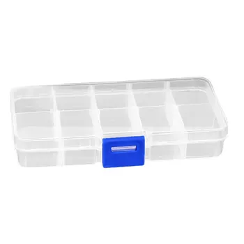 10 сеток пластиковая коробка для хранения небольших компонентов ювелирных изделий ящик для инструментов бусины таблетки органайзер для ногтей наконечник для ногтей