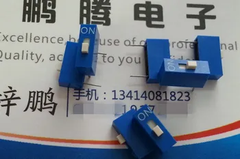 10 шт./лот Встроенный кодовый переключатель 1P, один кодовый переключатель, шаг 2,54 мм, плоский циферблат, синяя клавиша