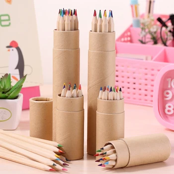 12 цветов профессиональный натуральный дерево цветные карандаши цветные мелки набор отличный студенческий карандаш для рисования цветная ручка школьные канцелярские принадлежности