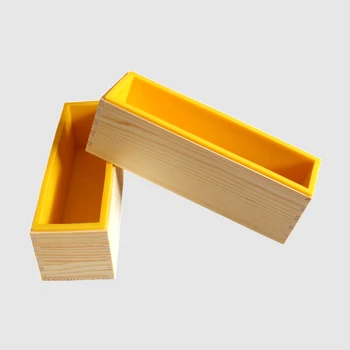 1200 г Силиконовая форма для мыла Деревянная коробка Прямоугольный тост Хлеб Торт Кухня Форма для выпечки DIY Ручной работы Поделки Мыловарение Инструменты для изготовления мыла