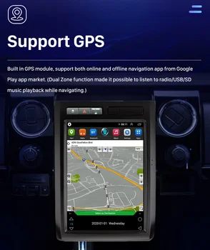 13 дюймов Tesla Экран Авто Радио Для Ford Raptor F150 2008 - 2014 Android 12 GPS Авторадио Мультимедийный видеоплеер Головное устройство 2 Din