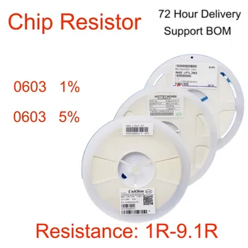 150PCS-Тонкая пленка 0603 Резистор SMD Точность 1% 1 Ом ~ 9,1 Ом Чип-резистор 1R 3R 3.9R 5.1R 5.6R 6.8R 7.5R 8.2R 9.1R 100% Новый