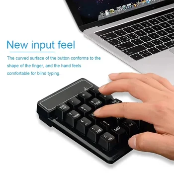 19 клавиш для беспроводной цифровой клавиатуры Bluetooth Мини-клавиши цифровой клавиатуры Цифровая клавиатура для ПК Бухгалтерские задачи Клавиатура