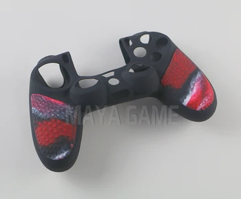 1set Двухцветный противоскользящий силиконовый чехол с колпачком для PlayStation 4 PS4 Pro Тонкий чехол для контроллера
