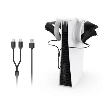2 в 1 USB-кабель для зарядки PS VR2 PS5 Ручка Интерфейс Type-C Кабель для зарядки Прочный кабель Портативные игровые аксессуары