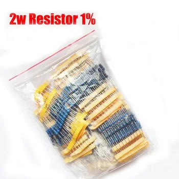  2 Вт Резистор 30 значенийX5 шт. = 150 шт. 0,1R ~ 750R Металлическая пленка 1% Резистор Комплект Резистор Пакет для DIY