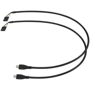  (2 шт.) 50 см 5-контактный разъем материнской платы с гнездом на разъем Micro-USB Удлинительный кабель Dupont (5-контактный / micro-USB)