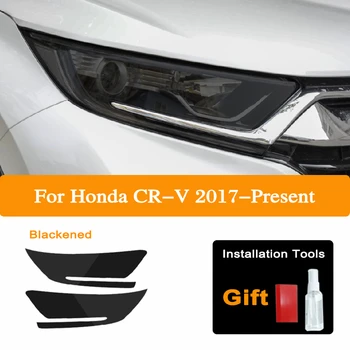 2 штуки дымчато-черный прозрачный TPU Автомобильная защитная фара Тонировочная пленка для Honda CR-V CRV 2017-2020 Наклейка защитного света
