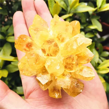  200-500 г натуральный желтый кристалл призрака кристалл кластер лечебных кристаллов необработанный образец драгоценного камня для украшения дома и офиса фэншуй