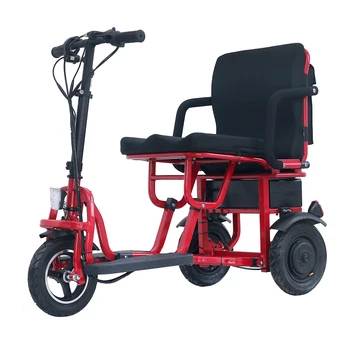 2021 Складной легкий электрический скутер Трехколесный велосипед 48 В 350 Вт 10 дюймов мини для пожилых людей с ограниченными возможностями