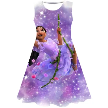 2023 год Девушка Волшебство Полный дом Платье Принцесса Детская одежда Мультфильм 3D Печать Летняя мода Волшебство полный дом принцесса платье