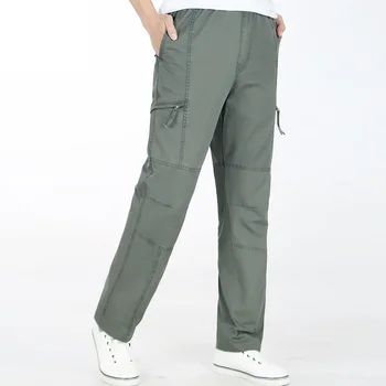 2023 Мужская одежда Мужские летние свободные армейские зеленые брюки-карго Плюс размер XXXL 4XL 5XL 6XL Весенние повседневные черные мешковатые большие брюки