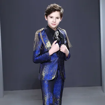 2024 Teenmiro Мальчики-подростки Принц Костюмы на заказ для официальных вечеринок Детские комплекты королевской одежды с блестками Детские элегантные костюмы