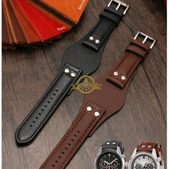 22 мм ремешок для часов из натуральной кожи с ковриком для ископаемого CH2891 CH3051 CH2564 CH2565 ремешок для часов ручной работы мужской кожаный браслет