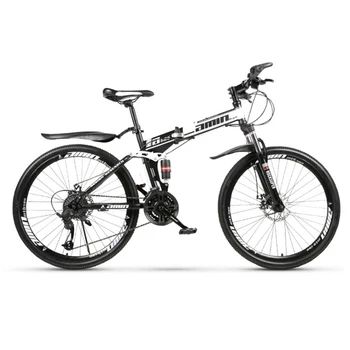 24 дюйма и 26 дюймов складной горный велосипед с переменной скоростью спиц колесо горный велосипед с двойными дисковыми тормозами велосипед с двойным демпфированием