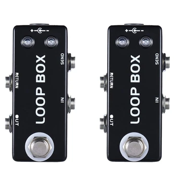 2X Mosky Мини-гитара Педаль эффектов Loop Box Switcher Выбор канала True Bypass