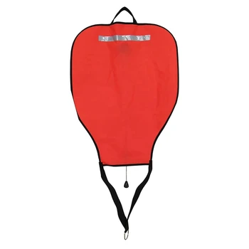2X Нейлоновая подъемная сумка для подводного плавания, Сумка для плавучести с высокой видимостью и открытым дном, Плавающий буй для спасательной сумки (красный)