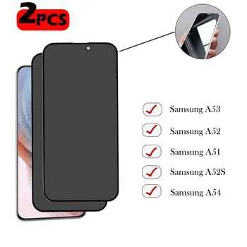 3D антишпионское закаленное стекло для Samsung A54 A53 5G Защитная пленка для экрана конфиденциальности Закаленное стекло для A52 A52S A51 Стекло с полным покрытием