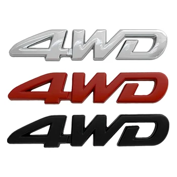 3d металлический 4WD Логотип Буквы Значок Наклейка Авто Наклейка Наклейка Для Hyundai Jeep KIA Renault Toyota Mini Hodna 4WD Эмблема Наклейка Аксессуары