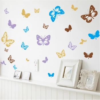 3d цвета бабочка наклейка на стену красивые бабочки художественные наклейки домашний декор наклейки свадебное украшение на стене