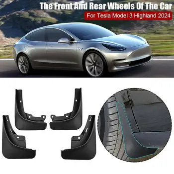 4 шт. Для Tesla Model 3 Highland 2016-2024 Брызговик Крыло Брызговики Брызговики Автомобильные аксессуары