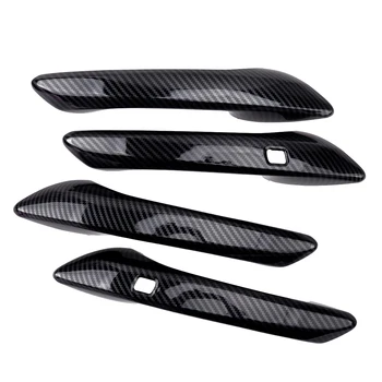 4pcs/компл. Аксессуары для отделки панели панели дверной ручки из углеродного волокна из углеродного волокна подходят для Hyundai Sonata DN8 2020