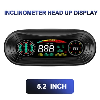 5,2 дюйма Экран Авто Электроника Аксессуары Автомобильный проекционный дисплей КМ/ч Сигнализация превышения скорости Спидометр GPS HUD Цифровые датчики
