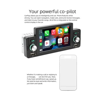 5 дюймов Авто Радио 1 Din CarPlay Android Авто Мультимедийный Плеер Bluetooth FM Приемник для Toyota Honda Nissan