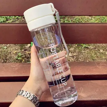 800 мл Бутылка для воды Термостойкий кувшин для питья большой емкости Герметичная прозрачная чашка для воды Наружные аксессуары для спорта