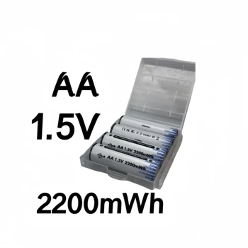 AA AAA Перезаряжаемая литиевая батарея с реальной 600 мВтч 2200 мВтч Высокая емкость USB-C Прямая быстрая зарядка 1,5 В для микрофона Игрушечный фонарик