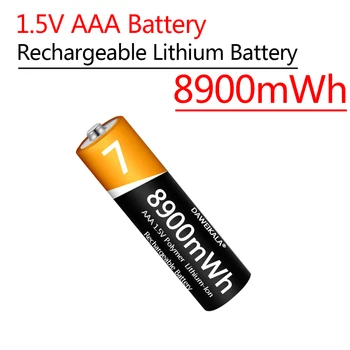 AAA Батарея 1,5 В Аккумуляторная батарея Литий-ионная батарея 8900 мВтч AAA Батарея для пульта дистанционного управления мышь маленький вентилятор Электрическая игрушка