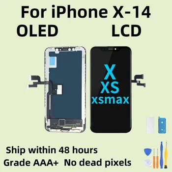 AAAA++++ OLED LCD Incell Для iPhone 11 12 Pro Max 13 Mini 14 Plus ЖК-дисплей Экран Дигитайзер в сборе для iPhone X XR XS Max