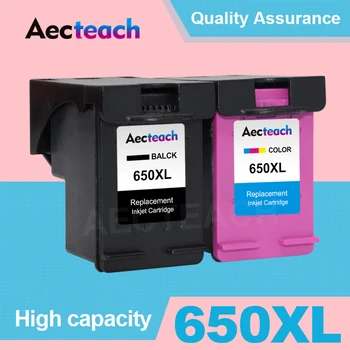 Aecteach Совместимый картридж 650XL Замена для HP 650 XL для HP650 Deskjet 1015 1515 3545 4515 4645 2515 2545 2645