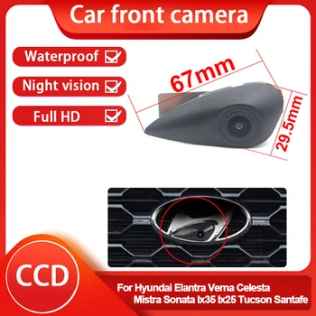 AHD CCD Ночное видение Автомобиль Передний вид Логотип Встроенная Камера Для Hyundai Elantra Verna Celesta Mistra Sonata Ix35 Ix25 Tucson Santafe