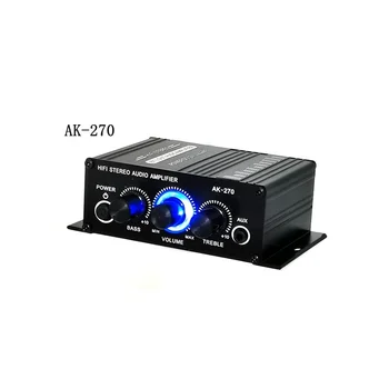 AK270 12 В Mini HIFI Усилитель мощности Аудио Домашний Автокинотеатр Усилитель 2-канальный усилитель USB/SD AUX Вход