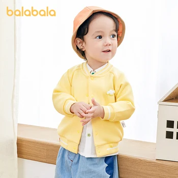 Balabala Детская куртка унисекс Бейсбольная форма Симпатичный значок Мягкая удобная модная куртка