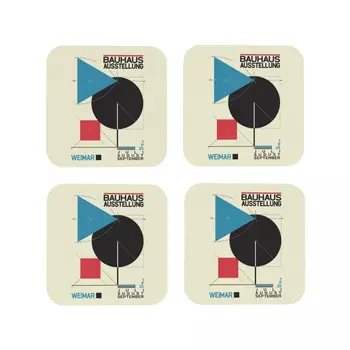 Bauhaus Coasters Кофейные коврики Набор из 4 салфеток Чашка Посуда Украшение и аксессуары Подушечки для домашней кухни Обеденная барная стойка