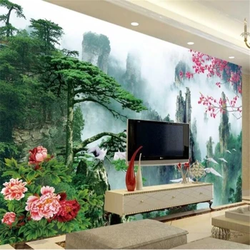 beibehang Пользовательские обои 3D стерео фото фотообои welcome сосна пейзаж телевизор фон стена гостиная спальня обои фреска