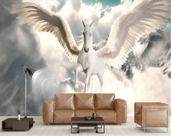 beibehang Скандинавская мифология бог лошадь летающая лошадь фон стена простой небо papel de parede обои худас красота bebang