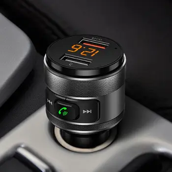 Bluetooth 5.0 FM Передатчик Автомобильная гарнитура Беспроводной аудиоприемник Авто MP3-плеер Двойной USB Быстрое зарядное устройство Автомобильные аксессуары