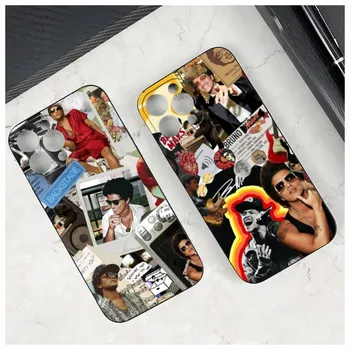 Bruno Mars Американский мужской певец Чехол для телефона Iphone15 14 12 11 Pro Max Mini X XR XS 7 8 14 Max SE 2020 Мягкие чехлы для телефона