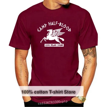 Camp Half Blood Мужская футболка Футболка Лонг-Айленда Футболка Полукровка в греческом стиле Футболка свободного размера