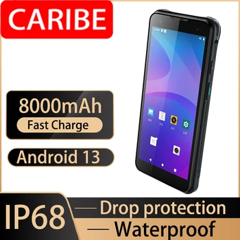 CARIBE 6-дюймовый портативный терминал PL-60L Android Сбор данных NFC UHF RFID Сканер штрих-кода КПК