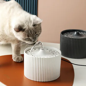 Cat Фонтан для воды Керамический циркуляционный диспенсер для воды Pet Dog Автоматическая интеллектуальная миска для воды большой емкости