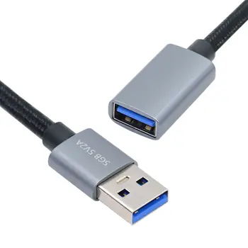 Chenyang USB 3.0 Нейлоновый плетеный кабель USB 3.0 Type A Plug to Socket Extension Data Cable 5 Гбит/с для дисковой SSD камеры 0,3 м