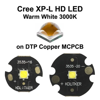 Cree XP-L HD U6 7A Теплый белый 3000K SMD 3535 Светодиодный излучатель Фонарик DIY Высокая мощность Поисковый фонарик Желтый свет